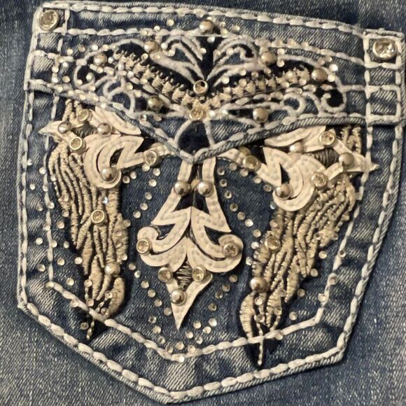 SKY Ladie’s Classic Bling Pockets Bootcut Jeans - Picture 9 of 13